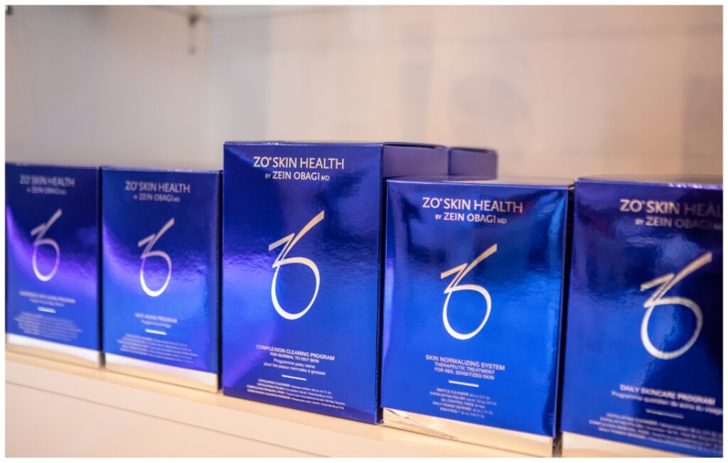 Zo Skin Health Products on the shelf